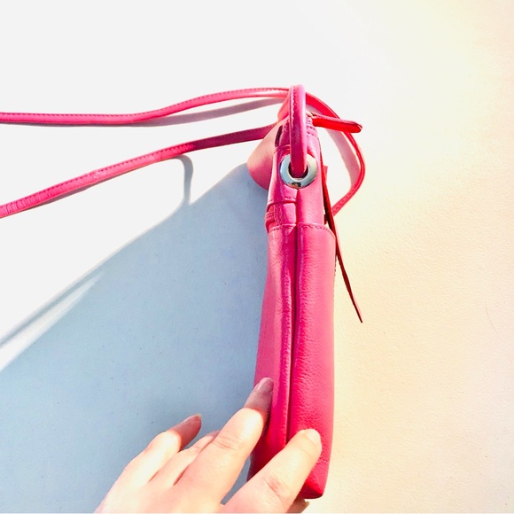 NWOT Ili NY Pink Leather Crossbody Purse - Picture 5 of 8